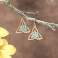Ethnic Indian Antique Alloy Earring Women's Metal Leaf Tassel Hollow Round Earrings Bohemia Pendientes Jewelry Accessories