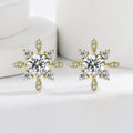 Boucles d'Oreilles Flocon de Neige Zircon - Argent Sterling 925