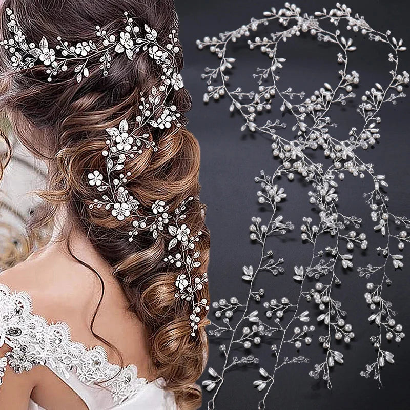 Tiare Mariage Perles & Cristaux - Accessoire Cheveux Nuptial 35cm