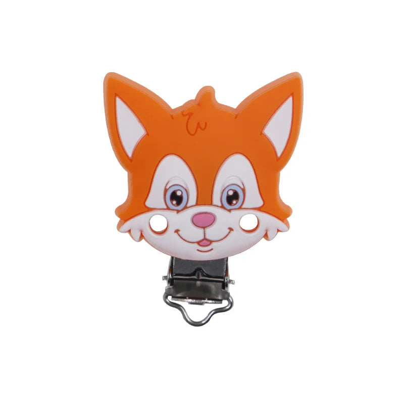 Sunrony 1Pc Animal Cartoon Silicone Pacifier Clip Food Grade DIY Pacifier Chain Accessories For Jewelry Making