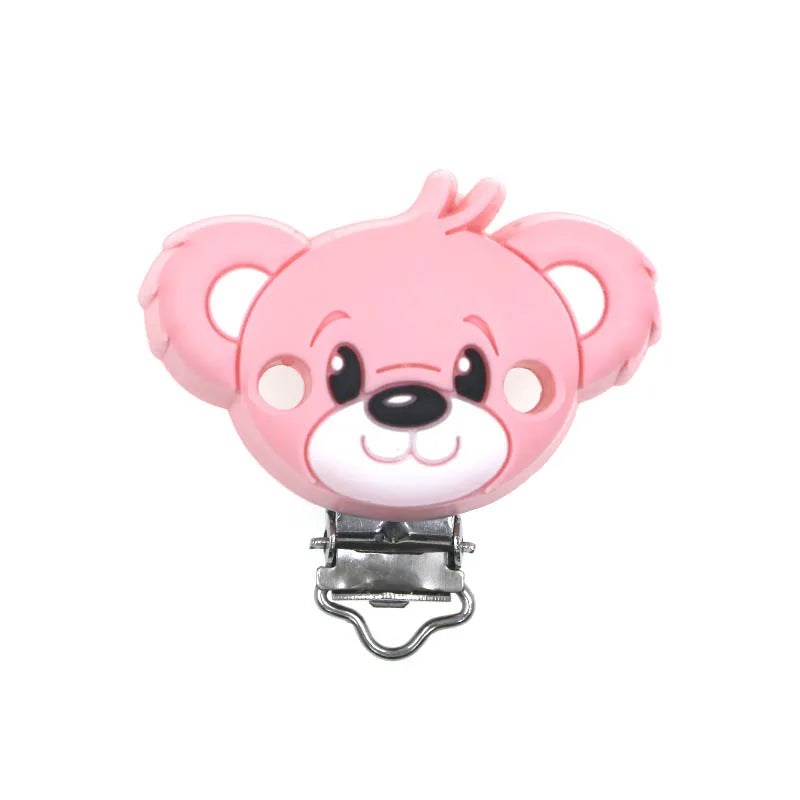 Sunrony 1Pc Animal Cartoon Silicone Pacifier Clip Food Grade DIY Pacifier Chain Accessories For Jewelry Making