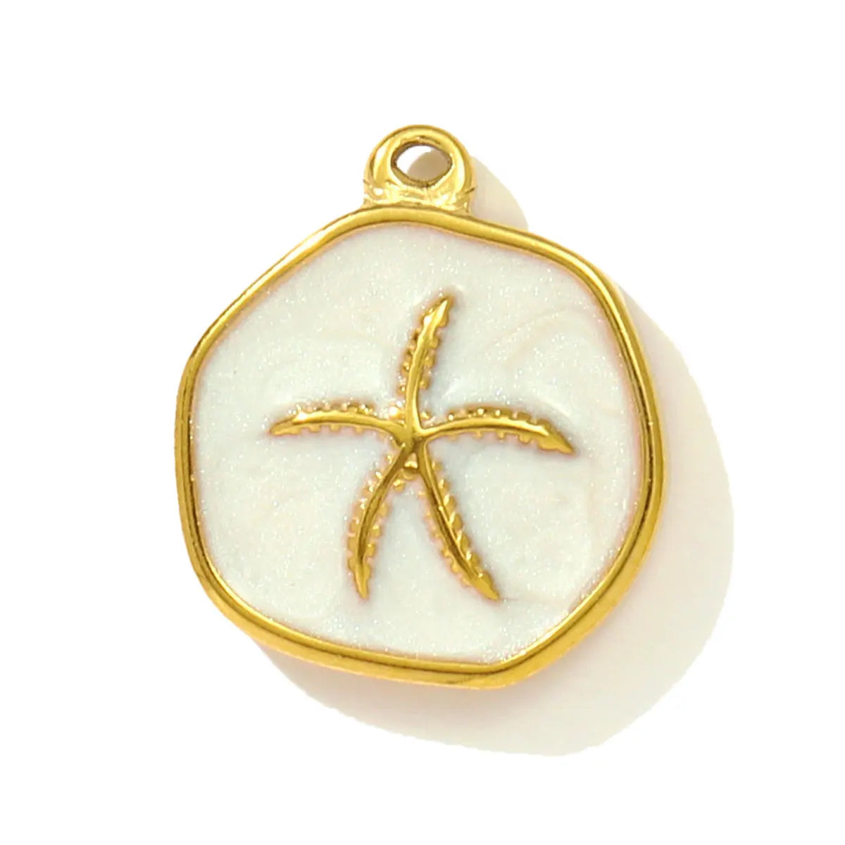 3pcs/Lot Stainless Steel Enamel Starfish Round DIY Charms Palm Tree Fishtail Necklace Pendants Woman Summer Holiday Jewelry