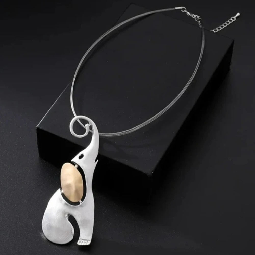 Set 4 Pièces Bijoux Vague Océan - Collier, Boucles, Bague & Pendentif