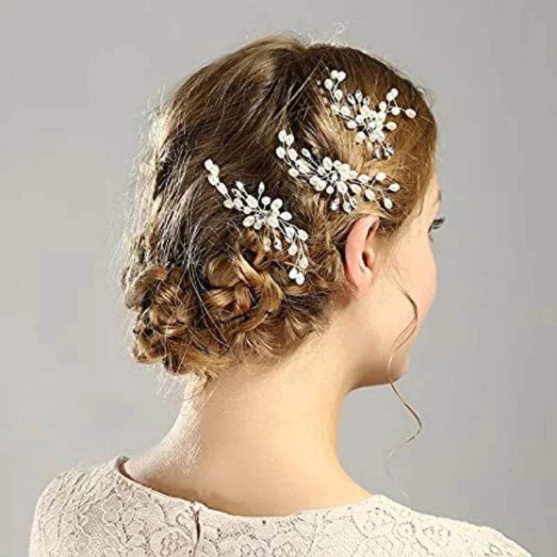 Tiare Mariage Perles & Cristaux - Accessoire Cheveux Nuptial 35cm