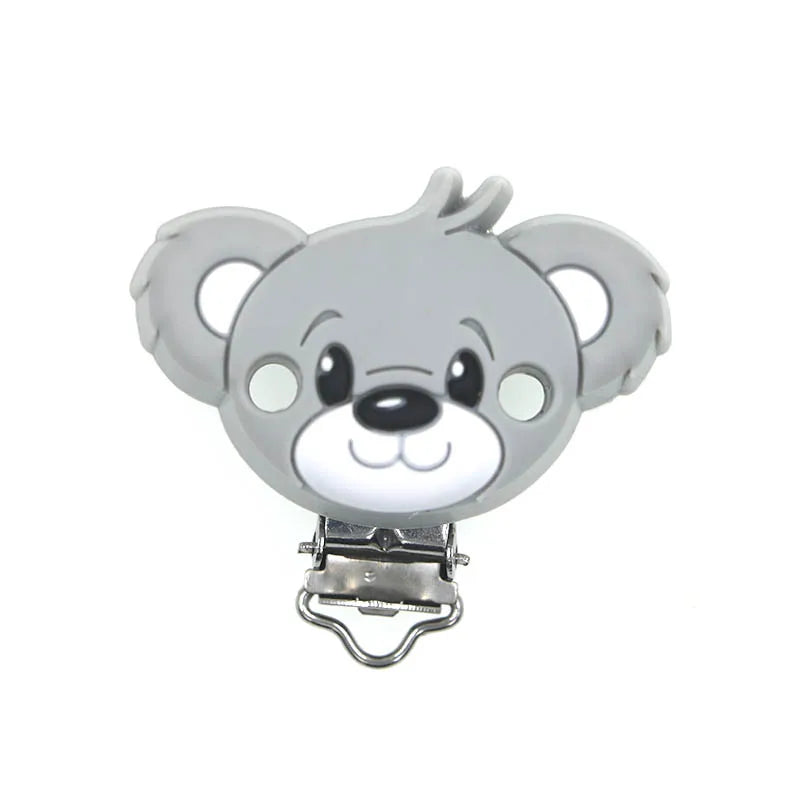Sunrony 1Pc Animal Cartoon Silicone Pacifier Clip Food Grade DIY Pacifier Chain Accessories For Jewelry Making