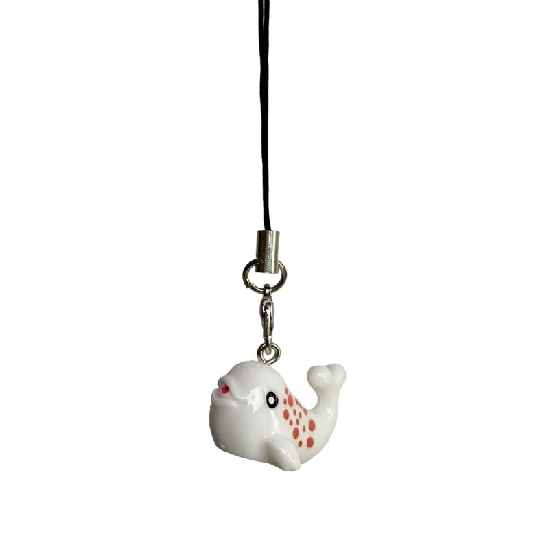 Ocean Animal Keyrings Marine Life Pendant Acrylic Keychain Colorful Phone Lanyard Versatile Bags Accessories