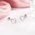 Fashion Cute 925 Silver Needle Simple Butterfly Ball Stud Earrings Female Students All-match Jewelry Accessories Noble Gifts