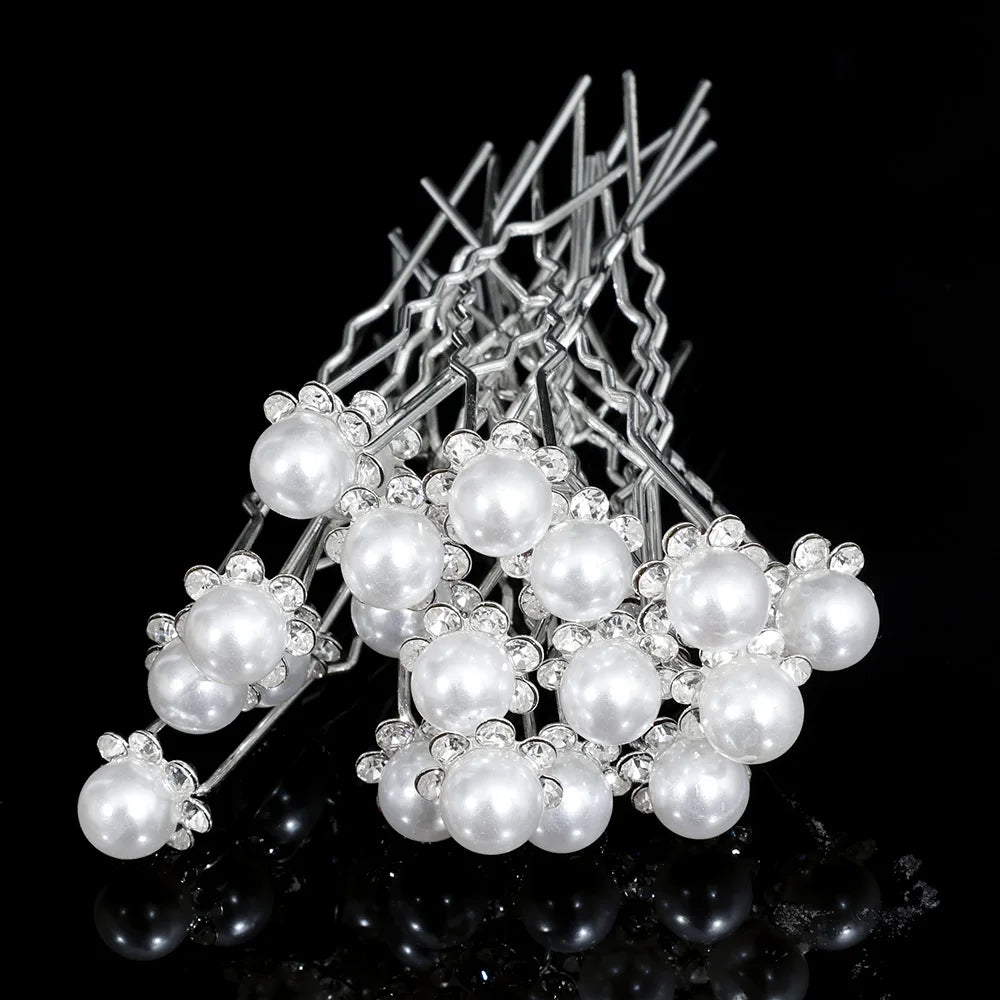Tiare Mariage Perles & Cristaux - Accessoire Cheveux Nuptial 35cm