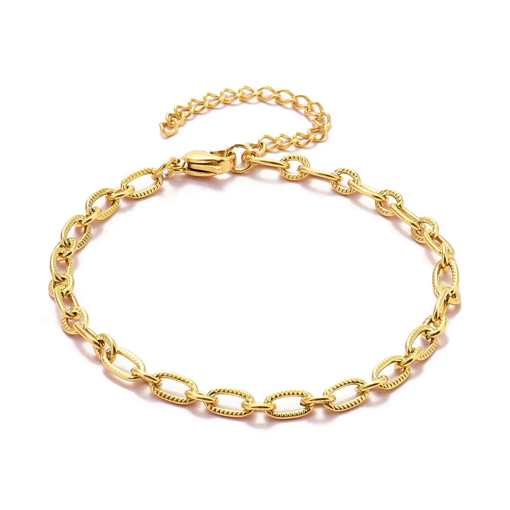 Lot de 5 Bracelets Chaîne Paperclip Acier Inoxydable - DIY & Artisanat