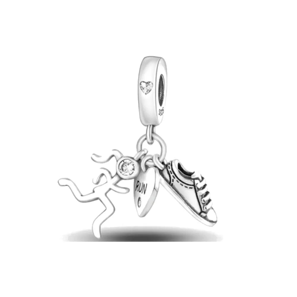 Fashionable 925 Sterling Silver Camera, Honey Pot, Elephant Pendant,Fit European Bracelet DIY Women's Charm Jewelry Safety Chain