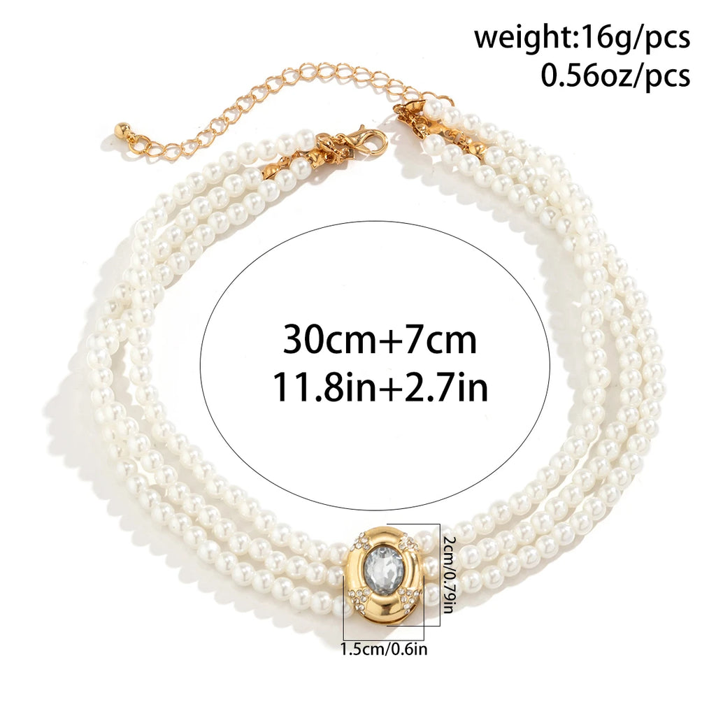 Collier Choker Perles & Strass - Bijou de Mariage