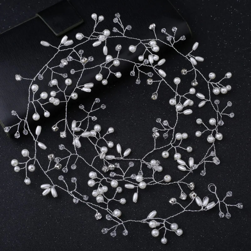 Tiare Mariage Perles & Cristaux - Accessoire Cheveux Nuptial 35cm