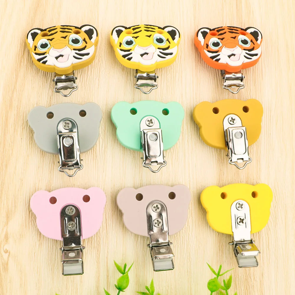 Sunrony 1Pc Animal Cartoon Silicone Pacifier Clip Food Grade DIY Pacifier Chain Accessories For Jewelry Making