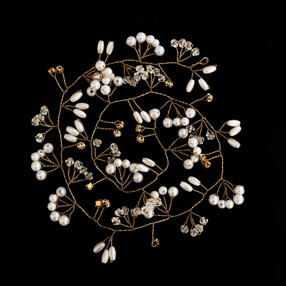 Tiare Mariage Perles & Cristaux - Accessoire Cheveux Nuptial 35cm