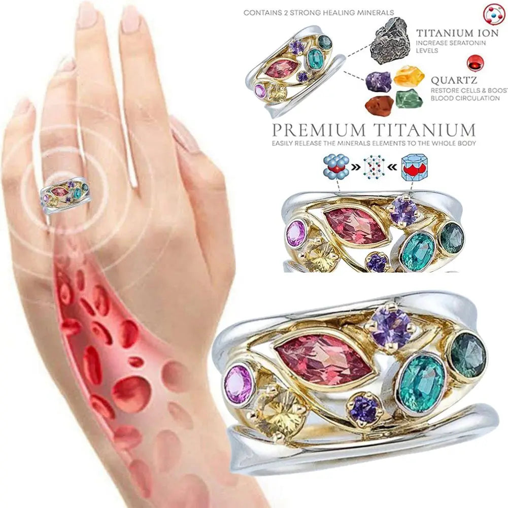 Bague Cristal Quartz & Strass - Bijou Tendance pour Femme