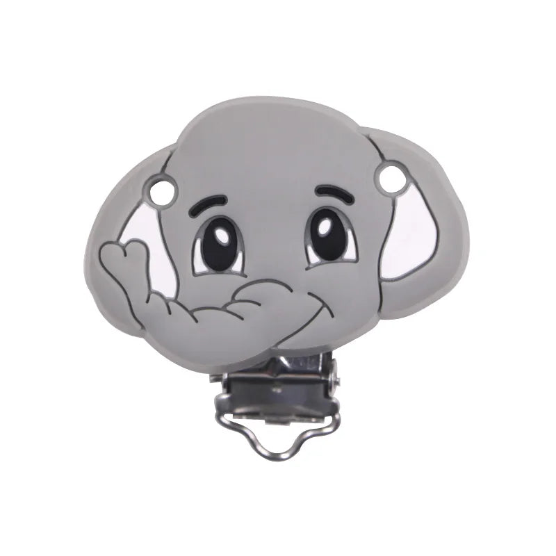 Sunrony 1Pc Animal Cartoon Silicone Pacifier Clip Food Grade DIY Pacifier Chain Accessories For Jewelry Making