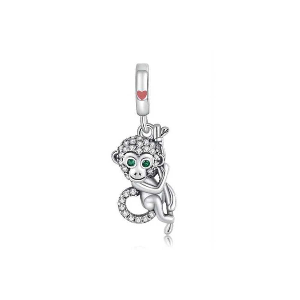Fashionable 925 Sterling Silver Camera, Honey Pot, Elephant Pendant,Fit European Bracelet DIY Women's Charm Jewelry Safety Chain