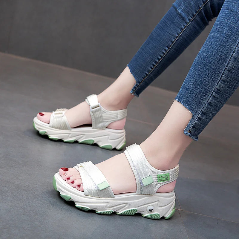 Sandals Women Shoes  New Summer Sports Daddy Fashion Casual Non-Slip Platform non-slip Beach Shoes Sandalias