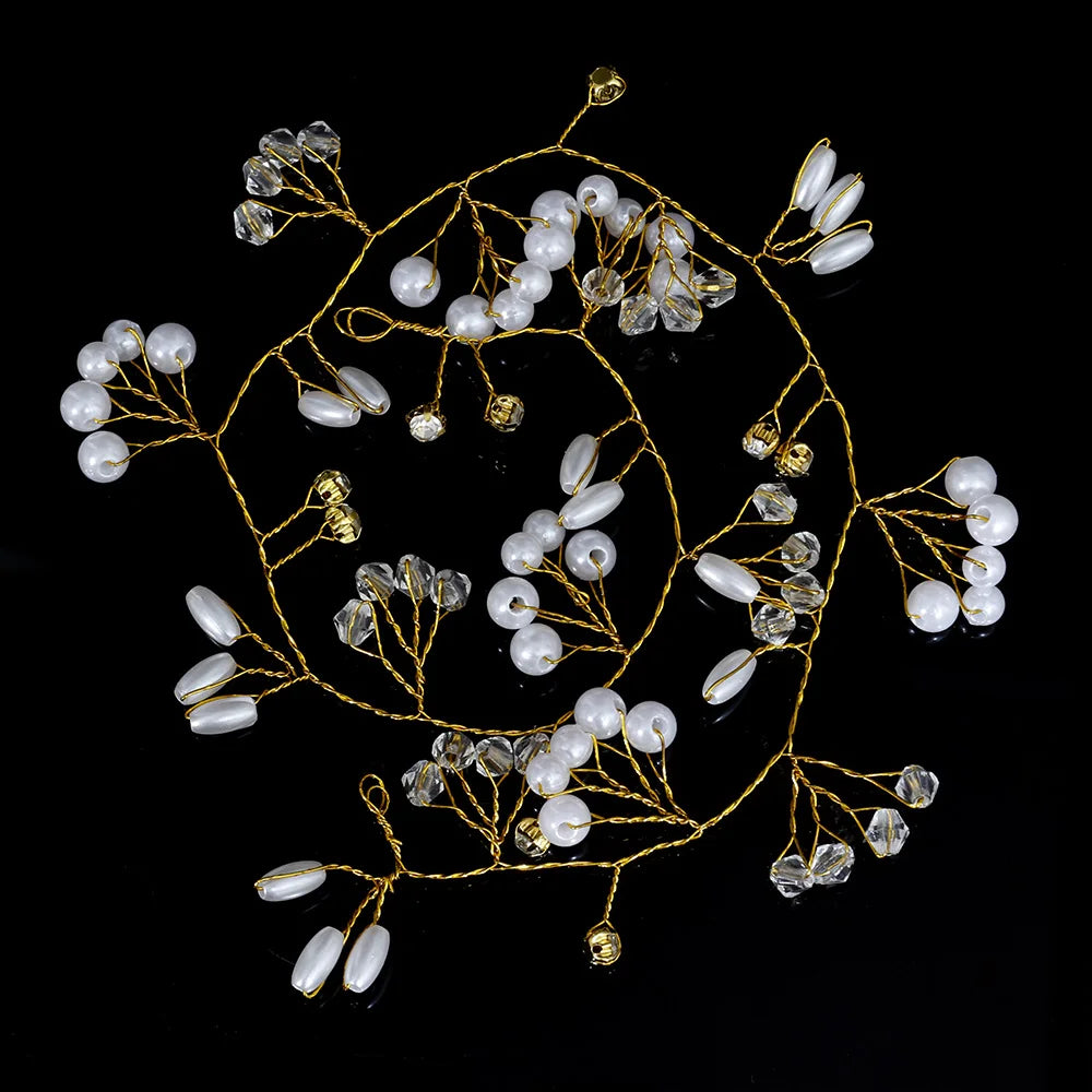 Tiare Mariage Perles & Cristaux - Accessoire Cheveux Nuptial 35cm