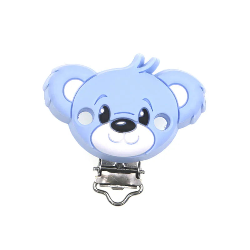 Sunrony 1Pc Animal Cartoon Silicone Pacifier Clip Food Grade DIY Pacifier Chain Accessories For Jewelry Making