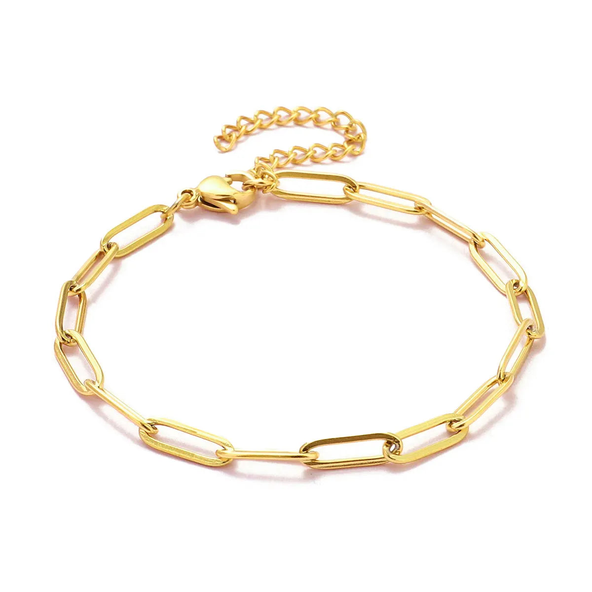 Lot de 5 Bracelets Chaîne Paperclip Acier Inoxydable - DIY & Artisanat