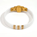 ENFASHION Pulseras Ceramic Spacer Metal Bracelet For Women's Stainless Steel Fashion 18k Plated Gold Fashion Jewelry B252546