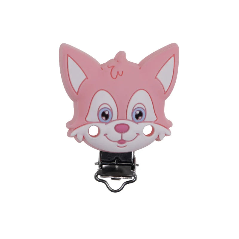 Sunrony 1Pc Animal Cartoon Silicone Pacifier Clip Food Grade DIY Pacifier Chain Accessories For Jewelry Making