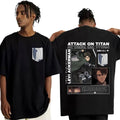 T-Shirt Graphique Anime Attack on Titan - Levi Ackerman Vintage