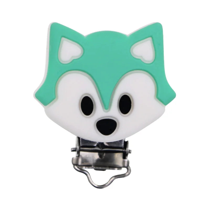 Sunrony 1Pc Animal Cartoon Silicone Pacifier Clip Food Grade DIY Pacifier Chain Accessories For Jewelry Making