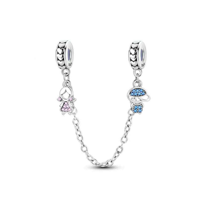 Fashionable 925 Sterling Silver Camera, Honey Pot, Elephant Pendant,Fit European Bracelet DIY Women's Charm Jewelry Safety Chain