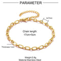 Lot de 5 Bracelets Chaîne Paperclip Acier Inoxydable - DIY & Artisanat