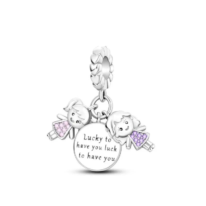 Fashionable 925 Sterling Silver Camera, Honey Pot, Elephant Pendant,Fit European Bracelet DIY Women's Charm Jewelry Safety Chain