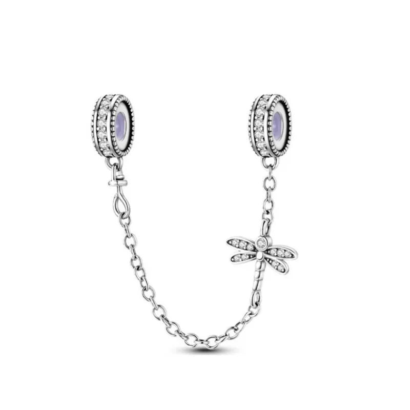Fashionable 925 Sterling Silver Camera, Honey Pot, Elephant Pendant,Fit European Bracelet DIY Women's Charm Jewelry Safety Chain