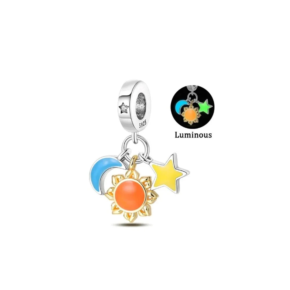 Fashionable 925 Sterling Silver Camera, Honey Pot, Elephant Pendant,Fit European Bracelet DIY Women's Charm Jewelry Safety Chain