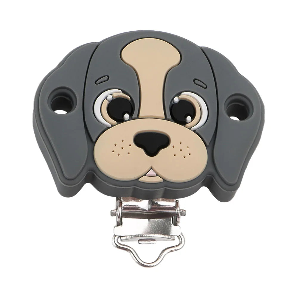 Sunrony 1Pc Animal Cartoon Silicone Pacifier Clip Food Grade DIY Pacifier Chain Accessories For Jewelry Making