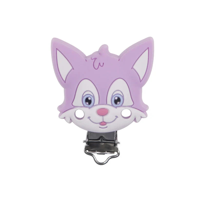 Sunrony 1Pc Animal Cartoon Silicone Pacifier Clip Food Grade DIY Pacifier Chain Accessories For Jewelry Making