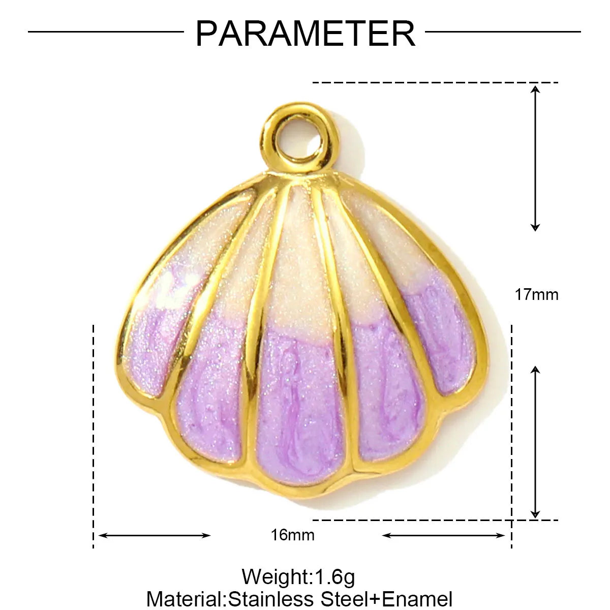 3pcs/Lot Stainless Steel Enamel Starfish Round DIY Charms Palm Tree Fishtail Necklace Pendants Woman Summer Holiday Jewelry