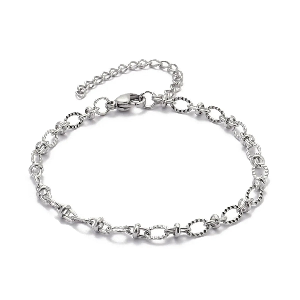 Lot de 5 Bracelets Chaîne Paperclip Acier Inoxydable - DIY & Artisanat