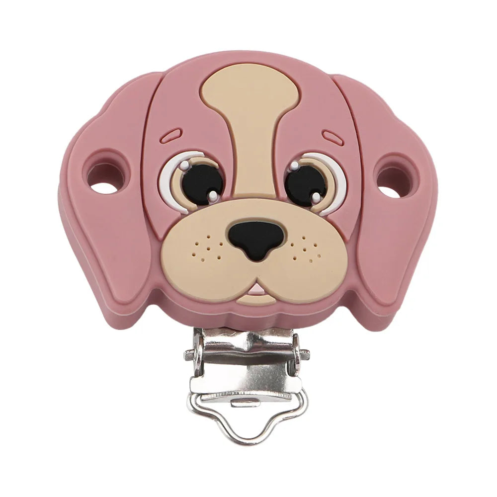 Sunrony 1Pc Animal Cartoon Silicone Pacifier Clip Food Grade DIY Pacifier Chain Accessories For Jewelry Making