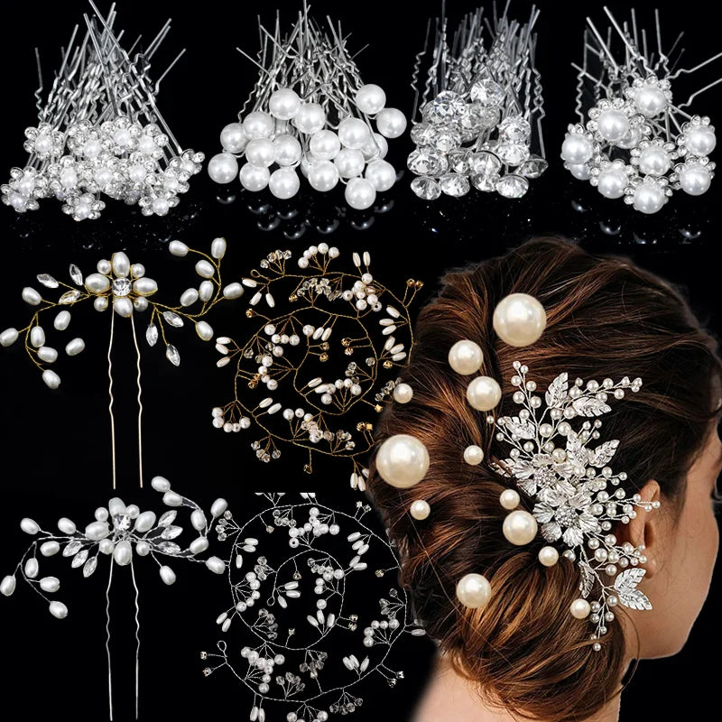 Tiare Mariage Perles & Cristaux - Accessoire Cheveux Nuptial 35cm