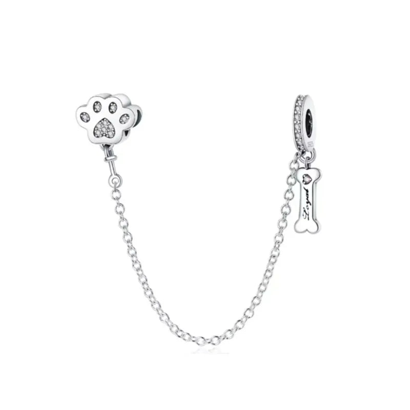 Fashionable 925 Sterling Silver Camera, Honey Pot, Elephant Pendant,Fit European Bracelet DIY Women's Charm Jewelry Safety Chain